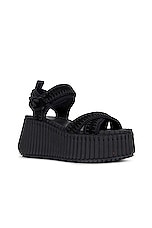 Chloe Nama Sandal in Jet Black, view 2, click to view large image.
