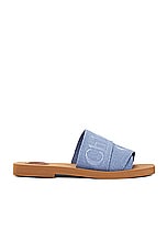 Chloe Woody Sandal in Washed Blue, view 1, click to view large image.