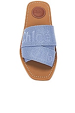 Chloe Woody Sandal in Washed Blue, view 4, click to view large image.