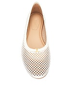 Chloe Marcie Mesh Ballet Flat in Eggshell, view 4, click to view large image.