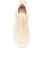 Chloe Nama Sneaker in Blossom Beige, view 4, click to view large image.