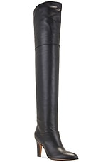 Chloe Eve Thigh High Boot in Black, view 2, click to view large image.