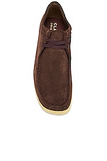 Clarks Wallabee in Dark Brown, view 4, click to view large image.
