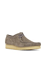 Clarks Wallabee in Grey Suede, view 2, click to view large image.