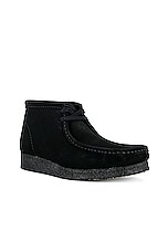 Clarks Wallabee Boot in Black, view 2, click to view large image.
