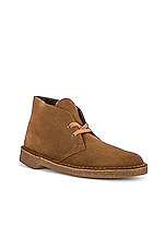 Clarks Desert Boot in Cola, view 2, click to view large image.
