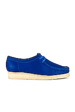 Clarks Wallabee Shoe in Bright Blue, view 1, click to view large image.