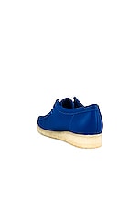 Clarks Wallabee Shoe in Bright Blue, view 3, click to view large image.
