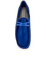 Clarks Wallabee Shoe in Bright Blue, view 4, click to view large image.