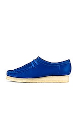 Clarks Wallabee Shoe in Bright Blue, view 5, click to view large image.