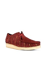 Clarks Wallabee Dance Hall Shoe in Burgundy, view 2, click to view large image.
