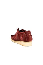 Clarks Wallabee Dance Hall Shoe in Burgundy, view 3, click to view large image.