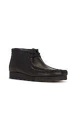Clarks Wallabee Boot in Black, view 2, click to view large image.