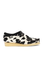 Clarks Wallabee Boot in Cow Print Hair On, view 1, click to view large image.