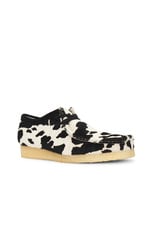 Clarks Wallabee Boot in Cow Print Hair On, view 2, click to view large image.