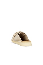Clarks Desert Nomad Mule in Pale Grey Suede, view 3, click to view large image.