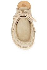 Clarks Desert Nomad Mule in Pale Grey Suede, view 4, click to view large image.