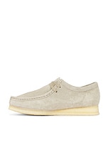Clarks Wallabee Boot in Pale Grey Suede, view 5, click to view large image.