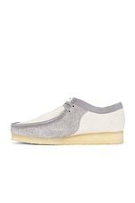 Clarks Wallabee Boot in Grey & Off White, view 5, click to view large image.