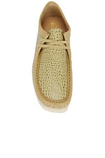 Clarks Wallabee Boot in Maple Croc, view 4, click to view large image.