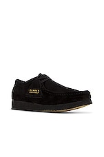 Clarks Wallabee in Black Suede, view 2, click to view large image.