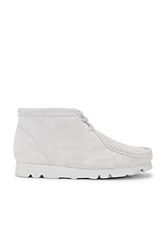 Clarks x Post Archive Faction (PAF) WallabeeBT Boot in Grey & Blue