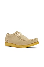 Clarks Wallabee Vegan in Sand Vegan, view 2, click to view large image.