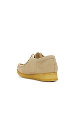 Clarks Wallabee Vegan in Sand Vegan, view 3, click to view large image.
