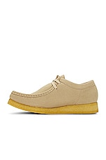 Clarks Wallabee Vegan in Sand Vegan, view 5, click to view large image.