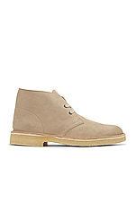 Clarks Desert Boot in San Suede in Sand Suede, view 1, click to view large image.