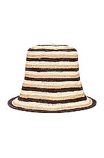 Clyde Opia Hat in Cream, Tan, & Brown, view 1, click to view large image.