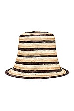 Clyde Opia Hat in Cream, Tan, & Brown, view 2, click to view large image.