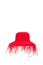 Clyde Plasma Hat in Scarlet Velour, view 1, click to view large image.