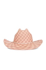 Clyde Rider Hat in Pink Plait, view 2, click to view large image.