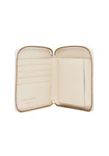 COMME des GARCONS Star Embossed Zip Fold Wallet in Off White, view 4, click to view large image.