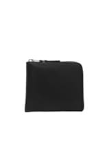 COMME des GARCONS Small Zip Wallet in Black, view 1, click to view large image.