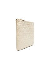COMME des GARCONS Star Embossed Pouch in Off White, view 3, click to view large image.