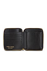 COMME des GARCONS Star Embossed Classic Wallet in Black, view 4, click to view large image.