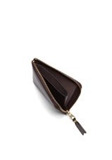 COMME des GARCONS Small Zip Wallet in Brown, view 4, click to view large image.