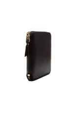 COMME des GARCONS Zip Fold Wallet in Black, view 3, click to view large image.