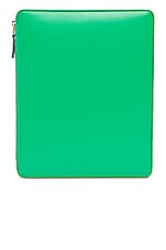 COMME des GARCONS Classic iPad Case in Green, view 1, click to view large image.