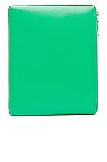 COMME des GARCONS Classic iPad Case in Green, view 2, click to view large image.
