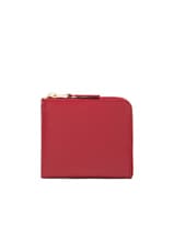 COMME des GARCONS Classic Small Zip Wallet in Red, view 1, click to view large image.