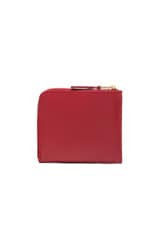 COMME des GARCONS Classic Small Zip Wallet in Red, view 2, click to view large image.