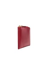COMME des GARCONS Classic Small Zip Wallet in Red, view 3, click to view large image.