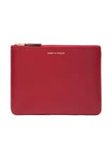 COMME des GARCONS Classic Pouch in Red, view 1, click to view large image.