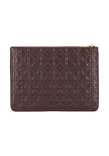 COMME des GARCONS Star Embossed Pouch in Brown, view 2, click to view large image.