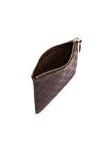 COMME des GARCONS Star Embossed Pouch in Brown, view 4, click to view large image.