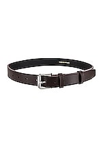 COMME des GARCONS Classic Leather Line B Belt in Brown, view 1, click to view large image.