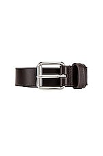 COMME des GARCONS Classic Leather Line B Belt in Brown, view 3, click to view large image.